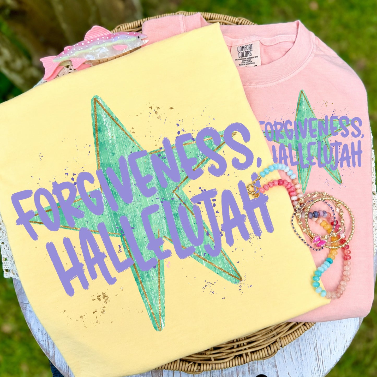 FORGIVENESS HALLELUJAH - Shirts - Hats - DTF Ready to Press Transfers