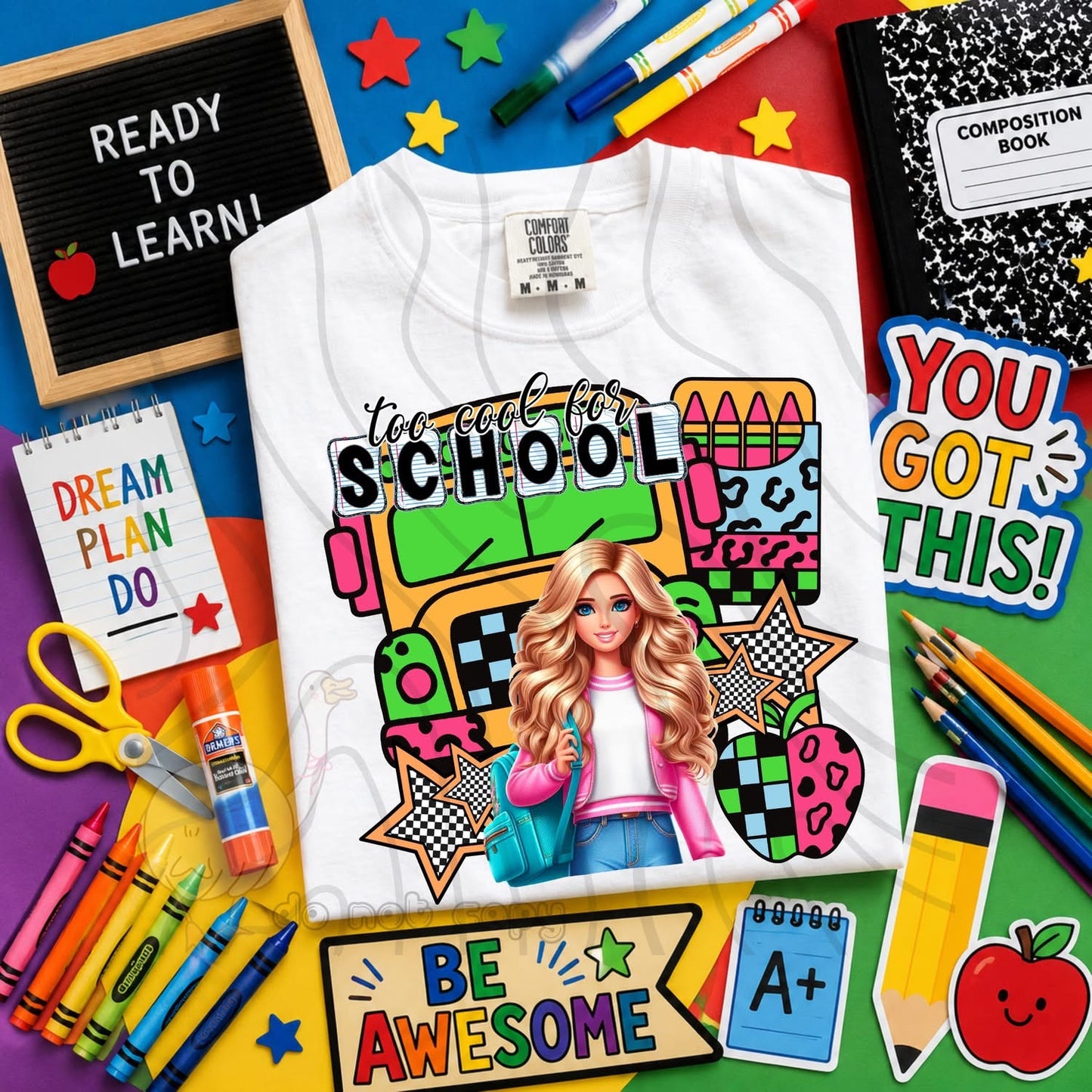 TOO COOL FOR SCHOOL - CHARACTER BUNDLE - FIRST DAY OF SCHOOL - BACK TO SCHOOL