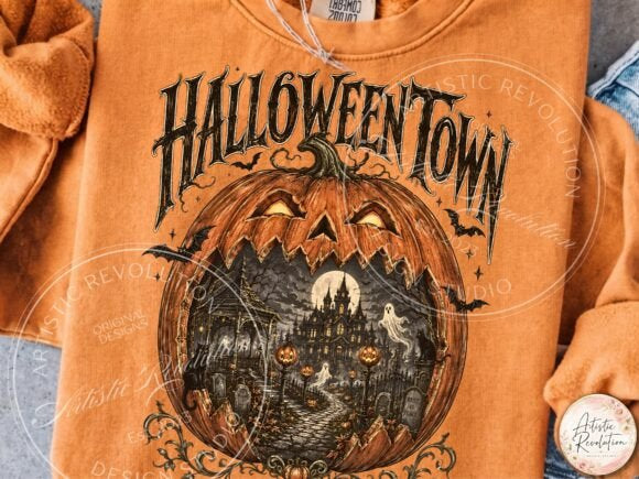 VINTAGE HALLOWEEN TOWN SPOOKY CUTE
