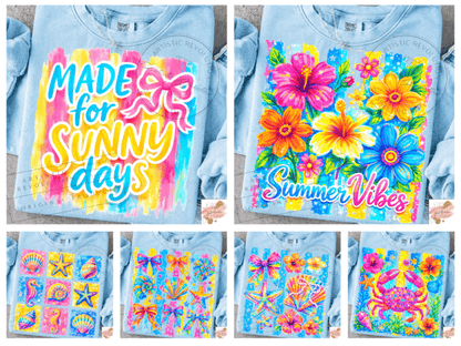 Coastal Preppy Summer DTF Bundle - 12Designs