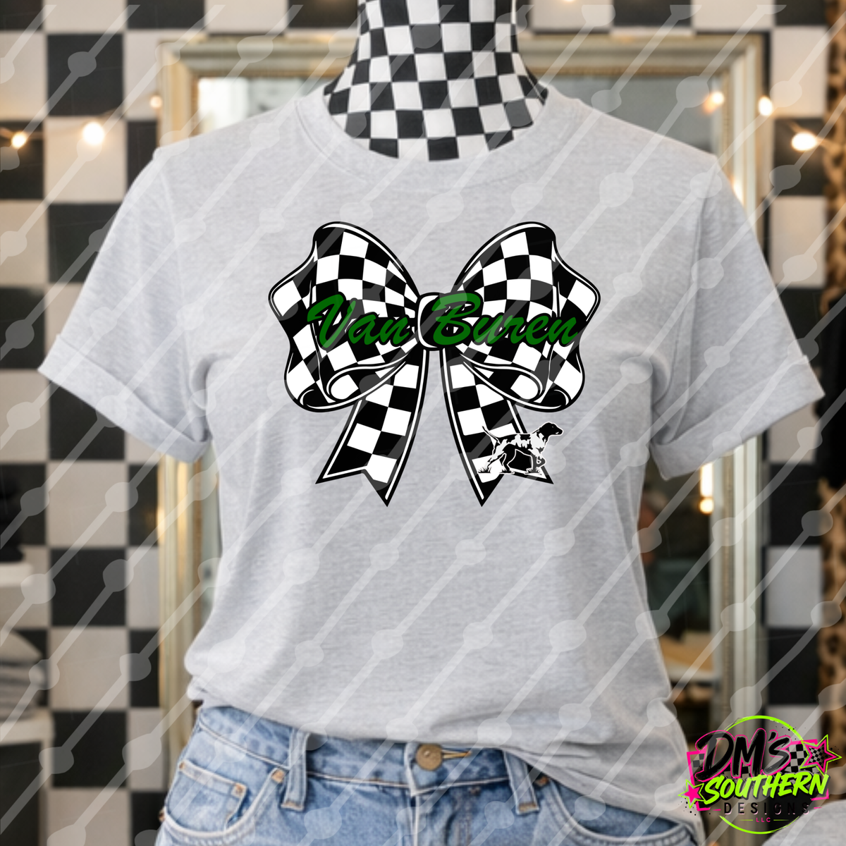 VAN BUREN POINTERS CHECKERED BOW