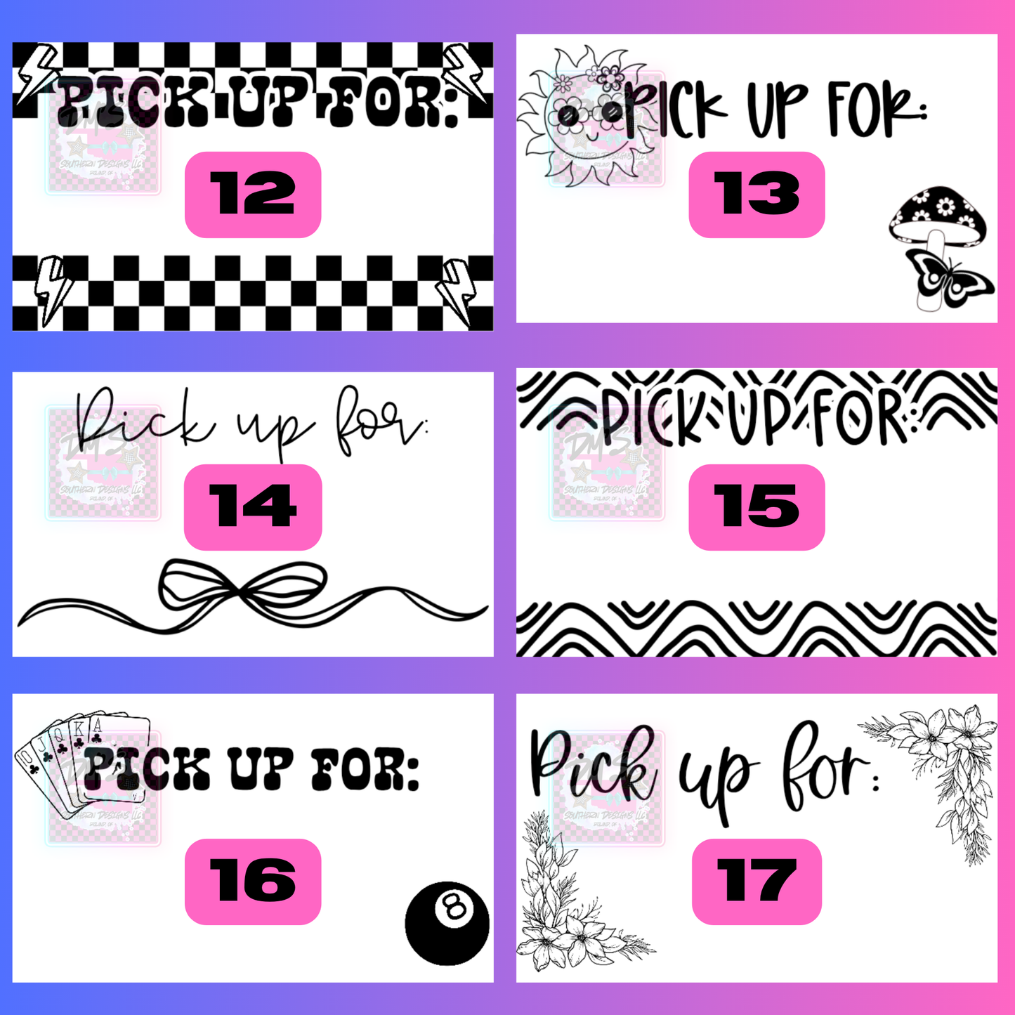 3X5 PICK UP THERMAL STICKERS - LABELS - WHITE LABELS