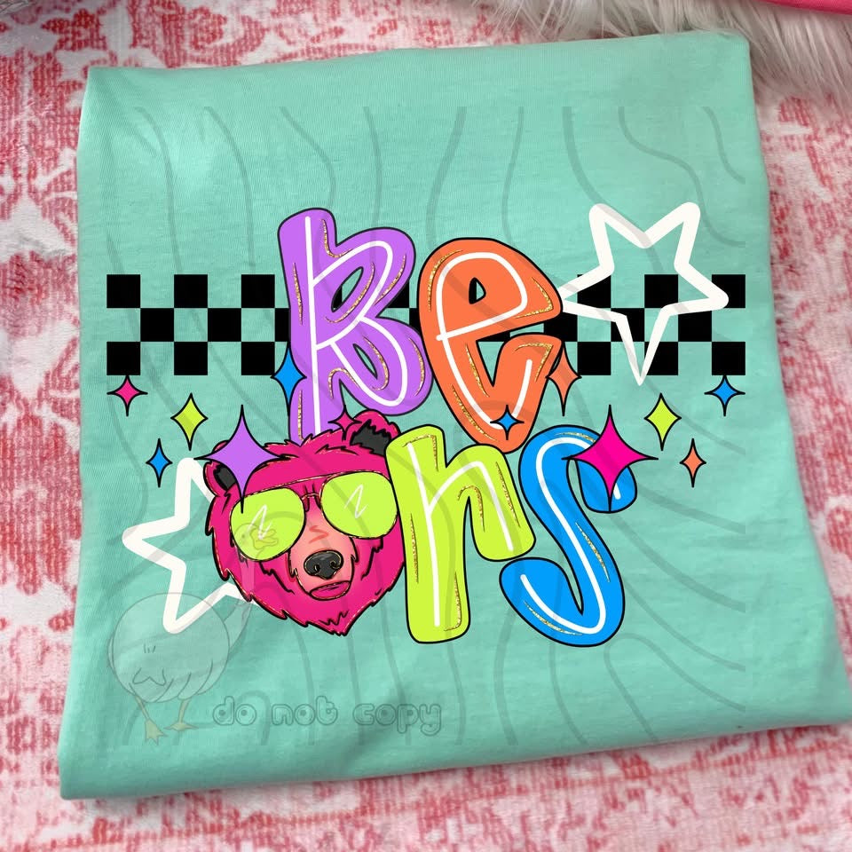 NEON CHECKERED MASCOTS