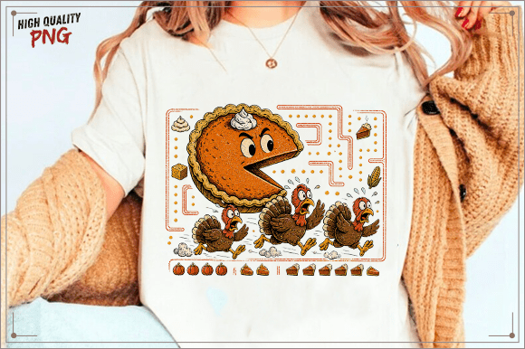 FUNNY FALL THANKSGIVING PIE CHASING TURKEYS