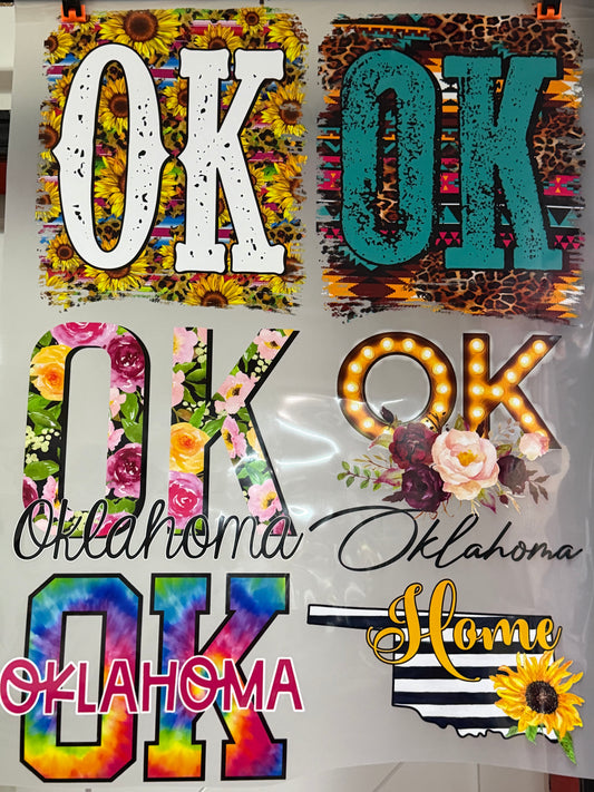 OKLAHOMA - 6 DESIGNS - PREMADE DTF BUNDLE - READY TO PRESS