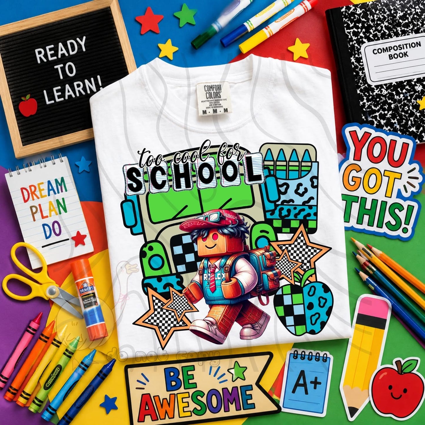 TOO COOL FOR SCHOOL - CHARACTER BUNDLE - FIRST DAY OF SCHOOL - BACK TO SCHOOL