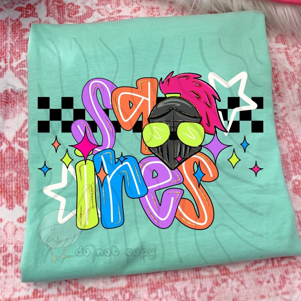 NEON CHECKERED MASCOTS