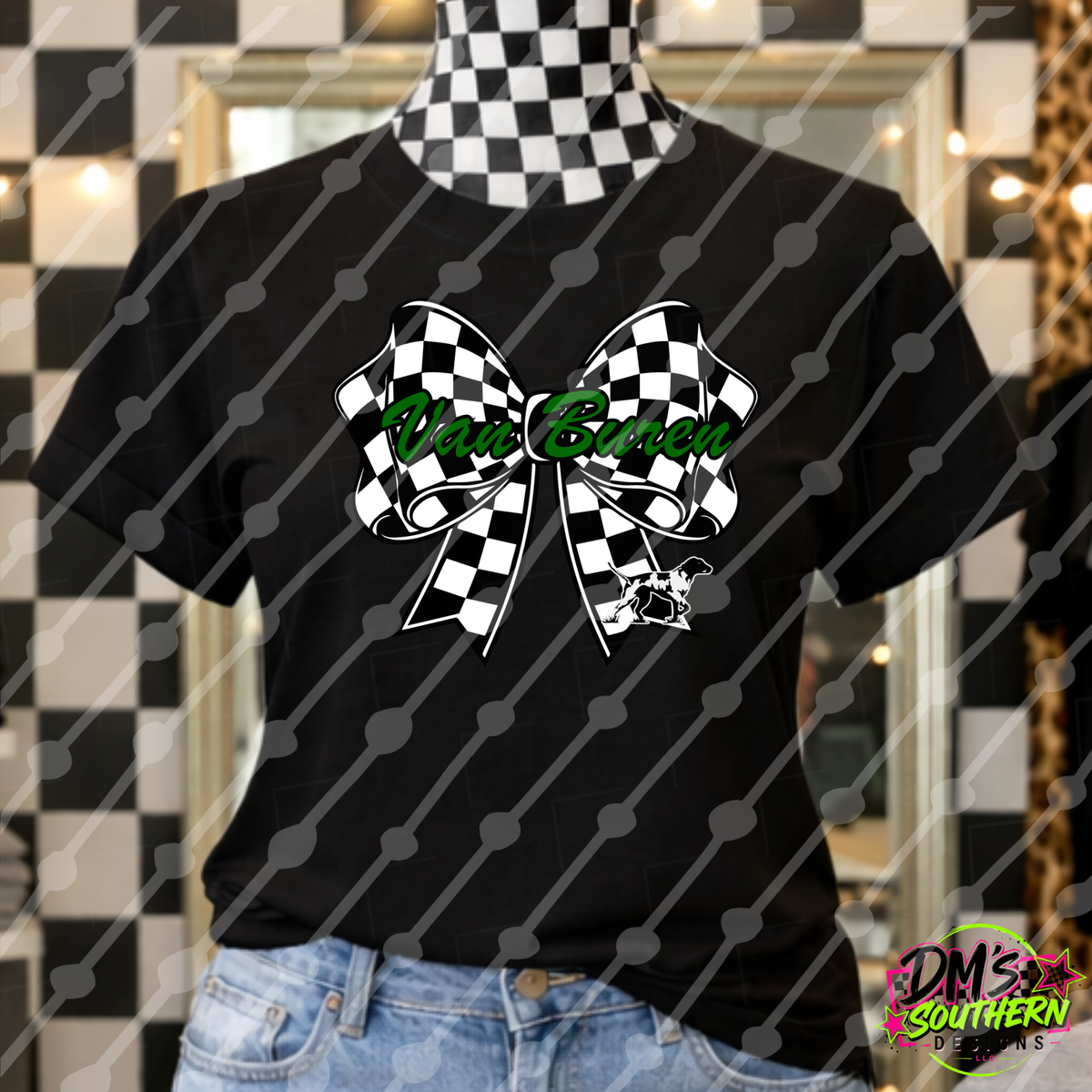 VAN BUREN POINTERS CHECKERED BOW