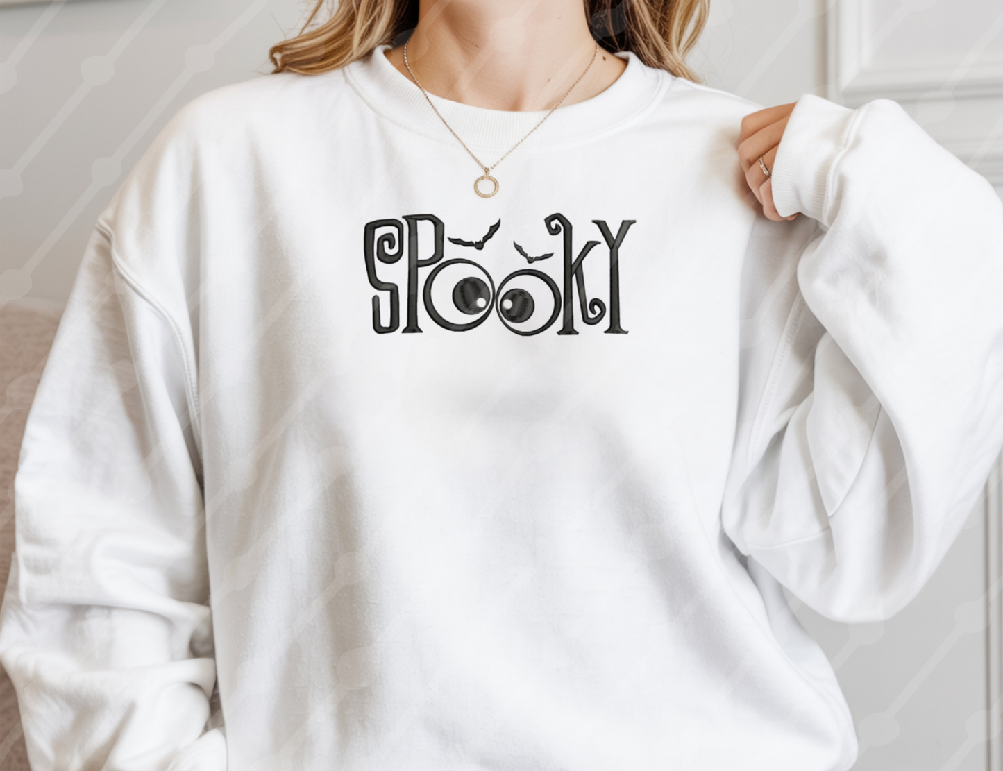 EMBROIDERED CREWNECK - SPOOKY