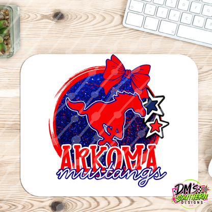 ARKOMA MUSTANGS GLITTER MASCOT OKLAHOMA