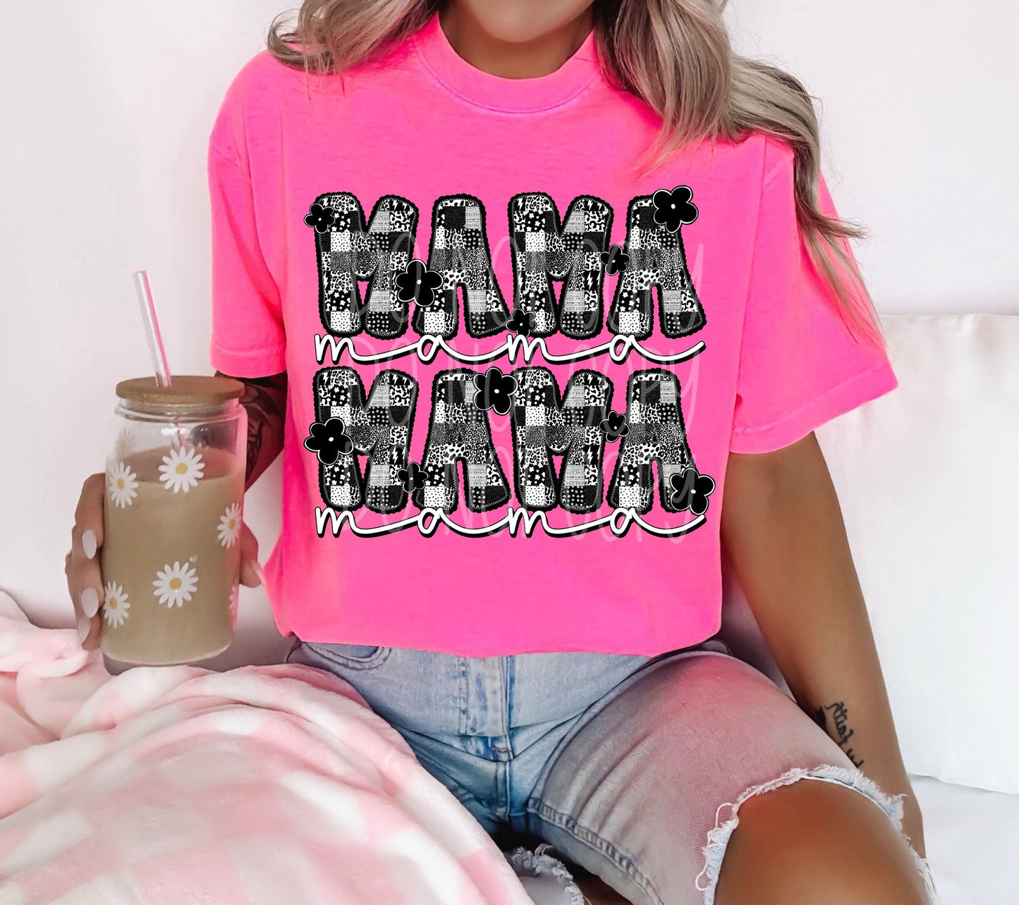 Black Patchwork Mama