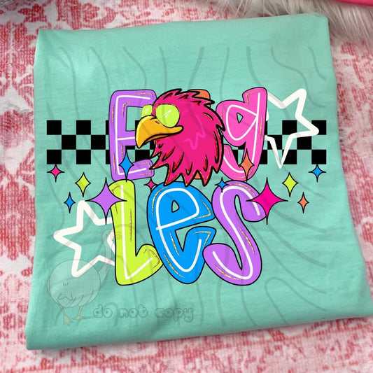 NEON EAGLES CHECKERED MASCOT