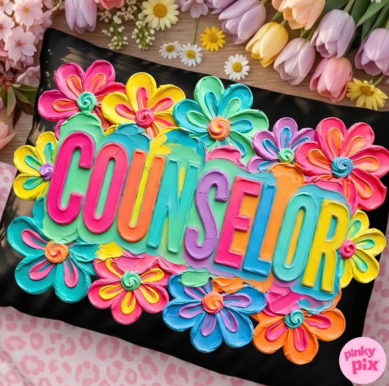 Occupation Teacher Para Counselor Sped Teaching Bright Floral