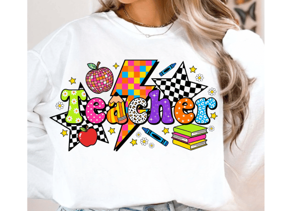 Boho Teacher DTF Transfer Bundle - 6 Designs