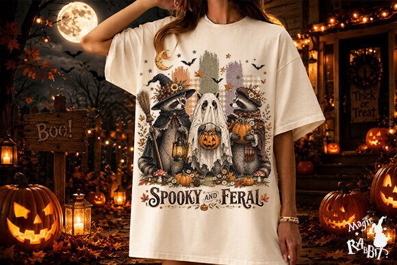 SPOOKY AND FERAL RACCOON GHOST