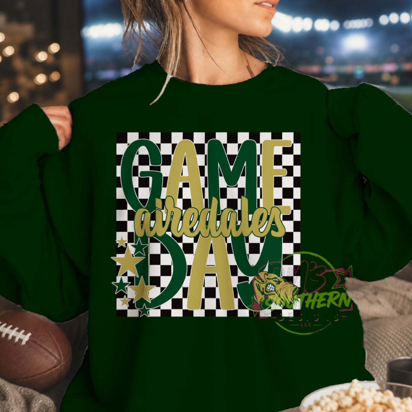 GAME DAY AIREDALES CHECKERED