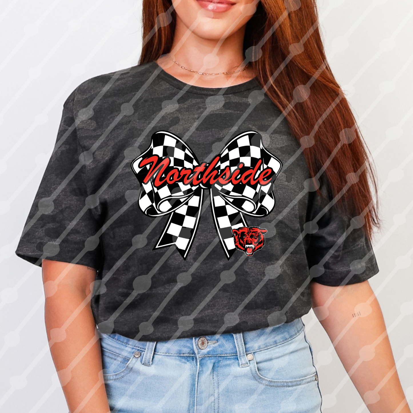 NORTHSIDE GRIZZLIES CHECKER BOW
