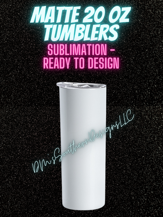 20oz Blank Sublimation Tumbler - Matte
