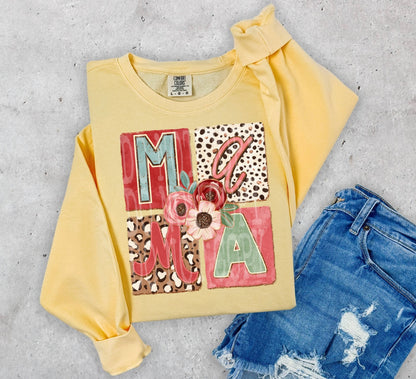 Leopard Square Floral Mama