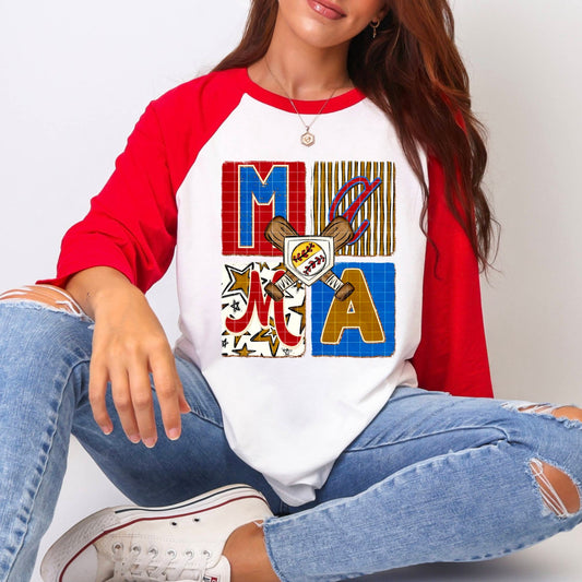Softball/Baseball Mama Square