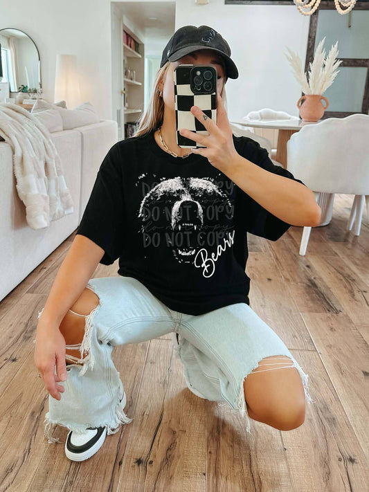 Black and White Grizzlies Mascot