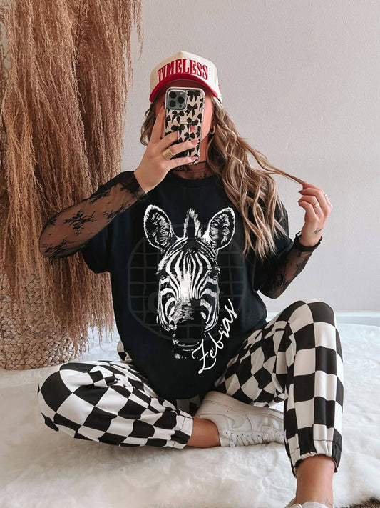 Black and White Zebra Mascot