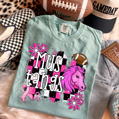 PINK CHECKERED MASCOTS SCHOOL SPIRIT