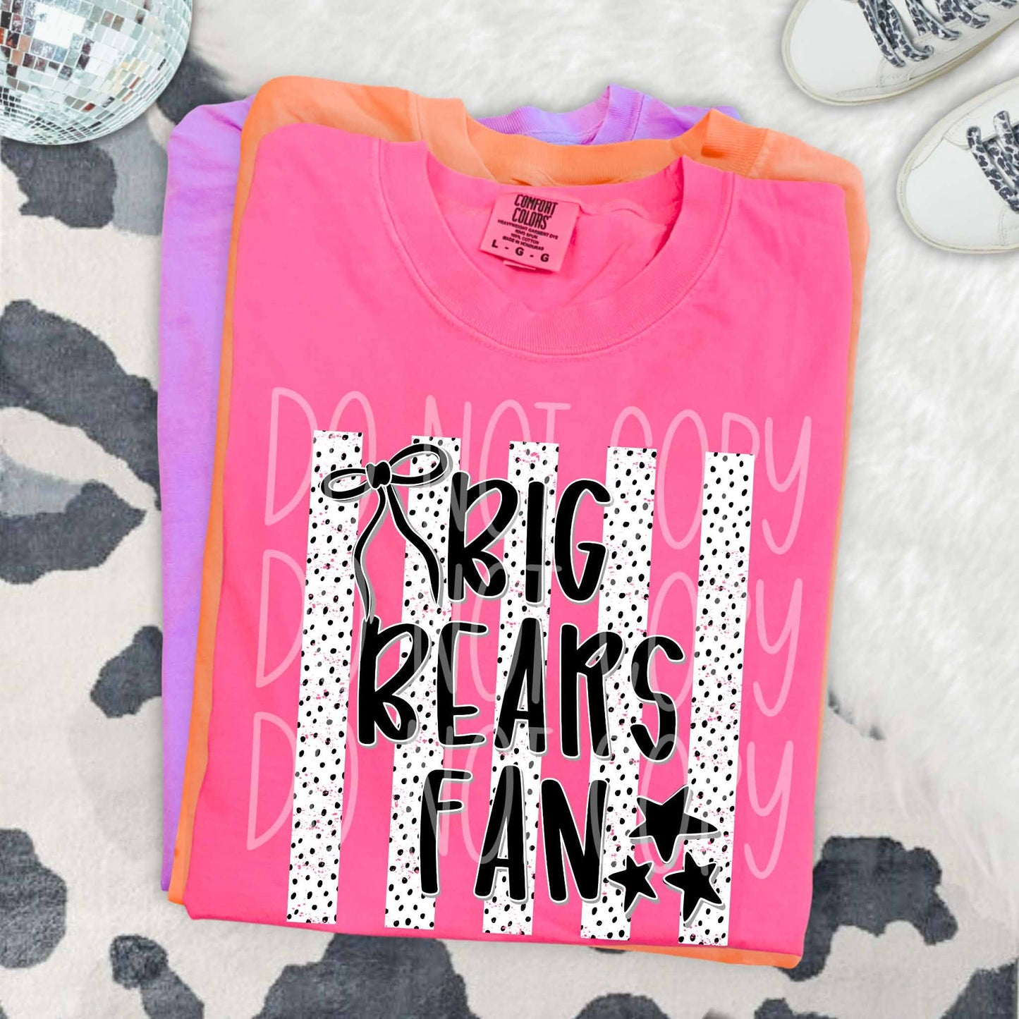 Dalmatian Dot Stripe Big Bears Fan