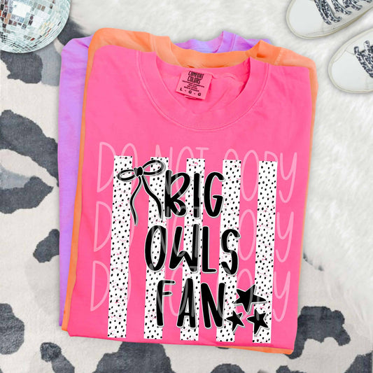 Dalmatian Dot Stripe Big Owls Fan
