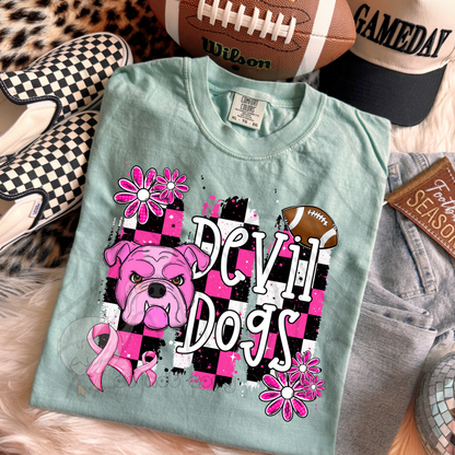 PINK CHECKERED MASCOTS SCHOOL SPIRIT