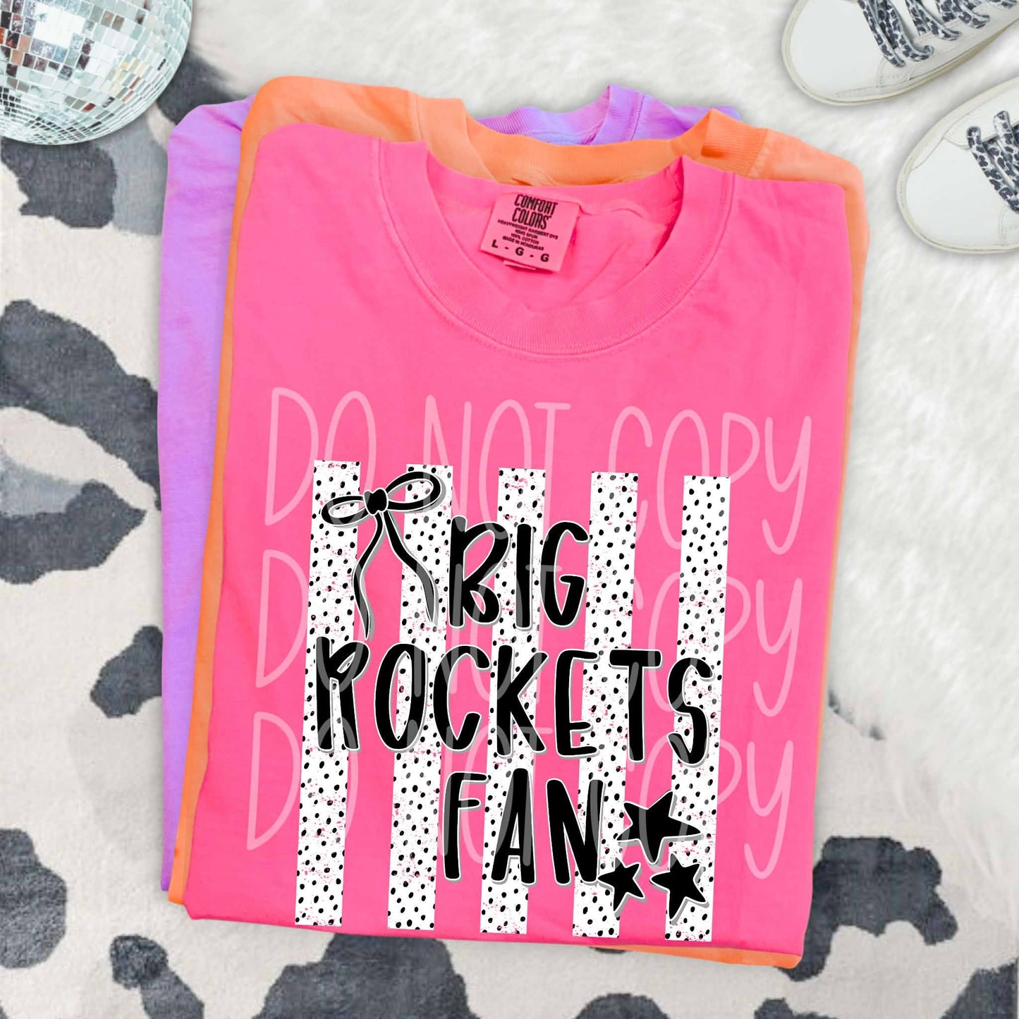 Dalmatian Dot Stripe Big Rockets Fan