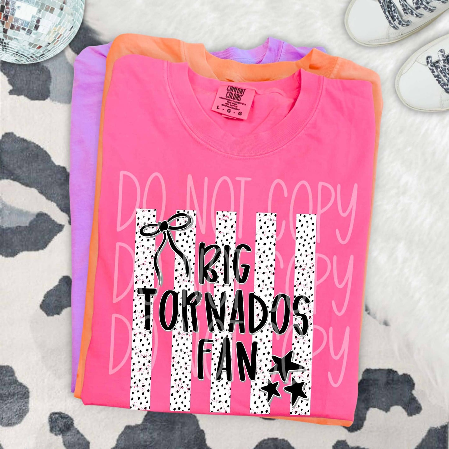 Dalmatian Dot Stripe Big Tornados Fan