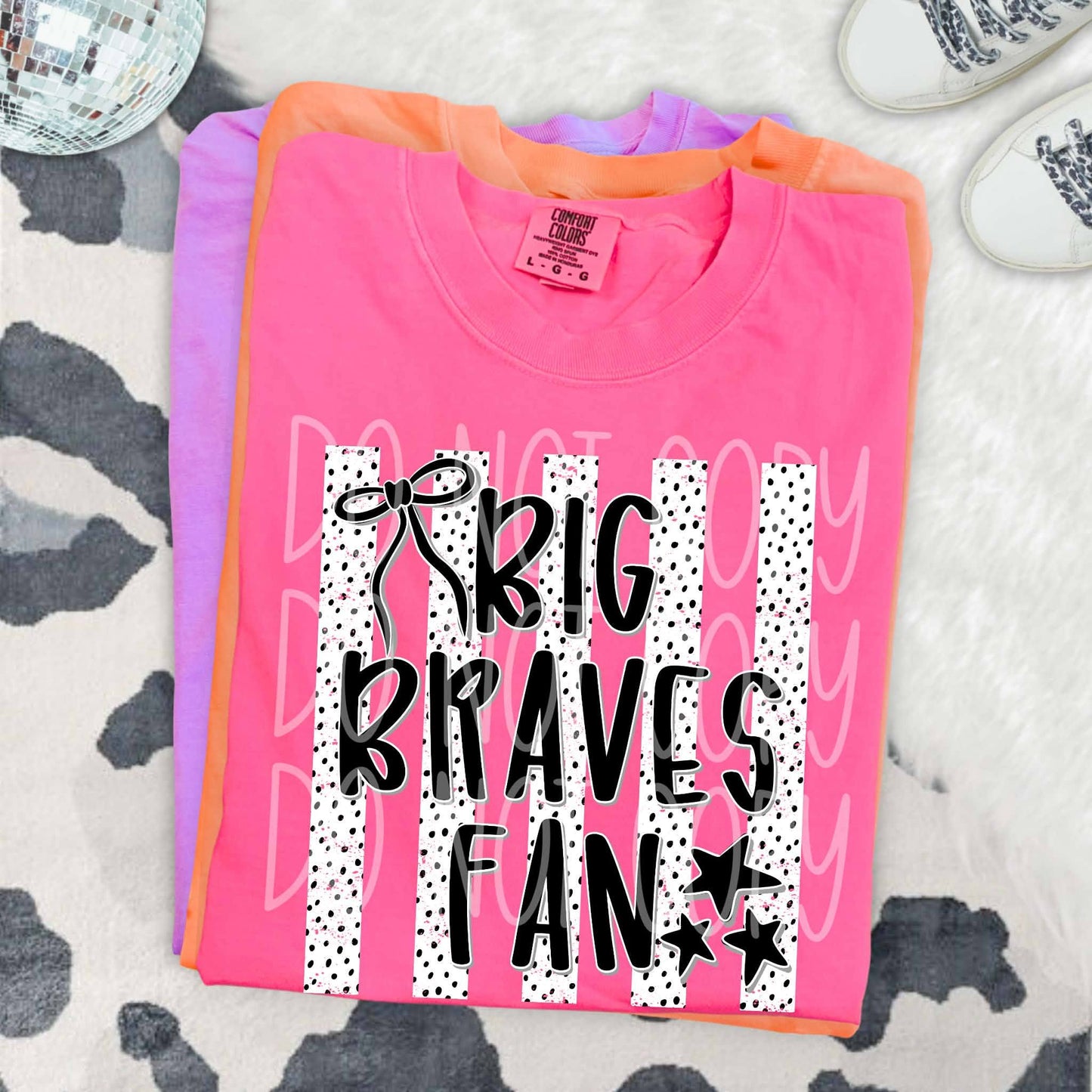 Dalmatian Dot Stripe Big Braves Fan