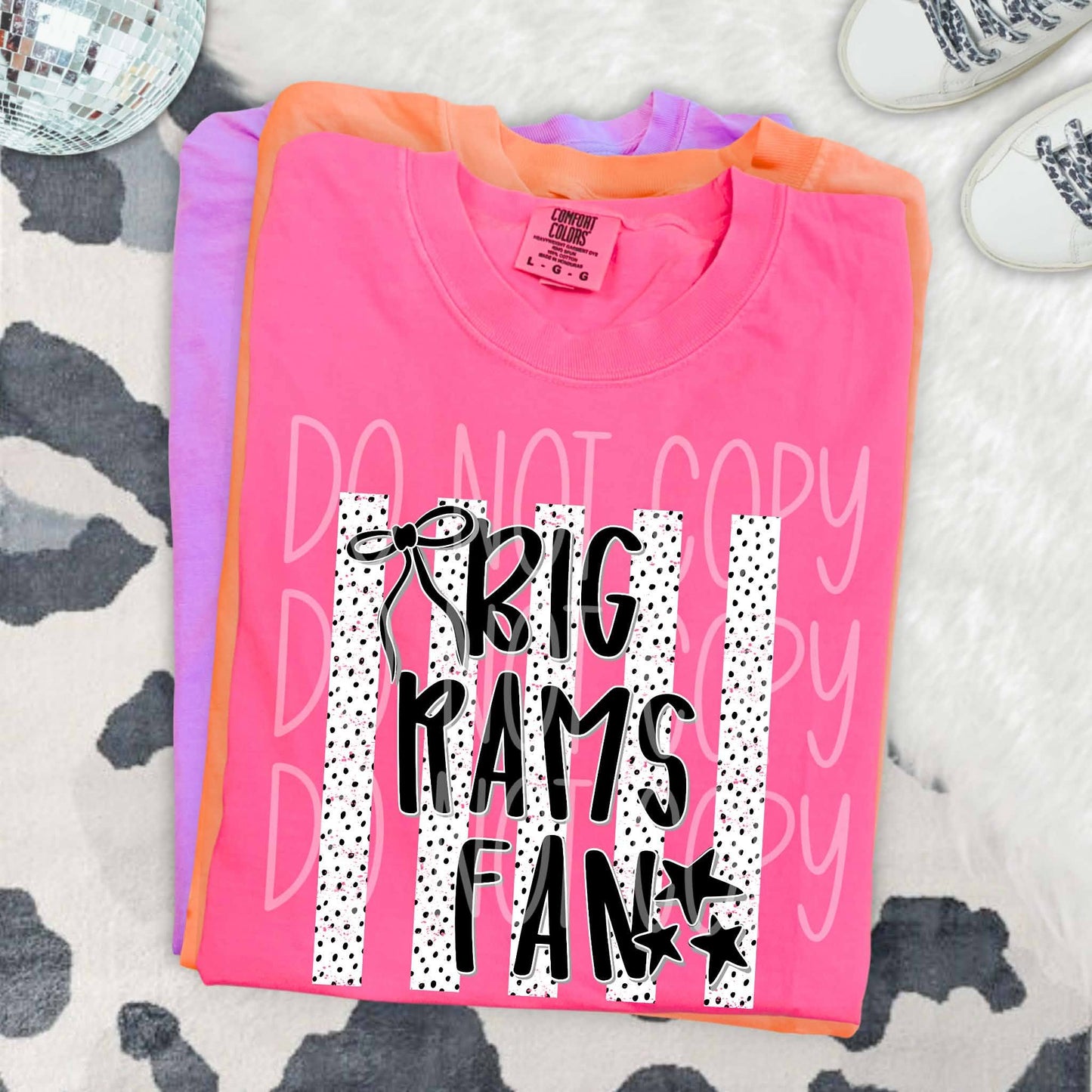 Dalmatian Dot Stripe Big Rams Fan