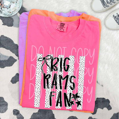Dalmatian Dot Stripe Big Rams Fan