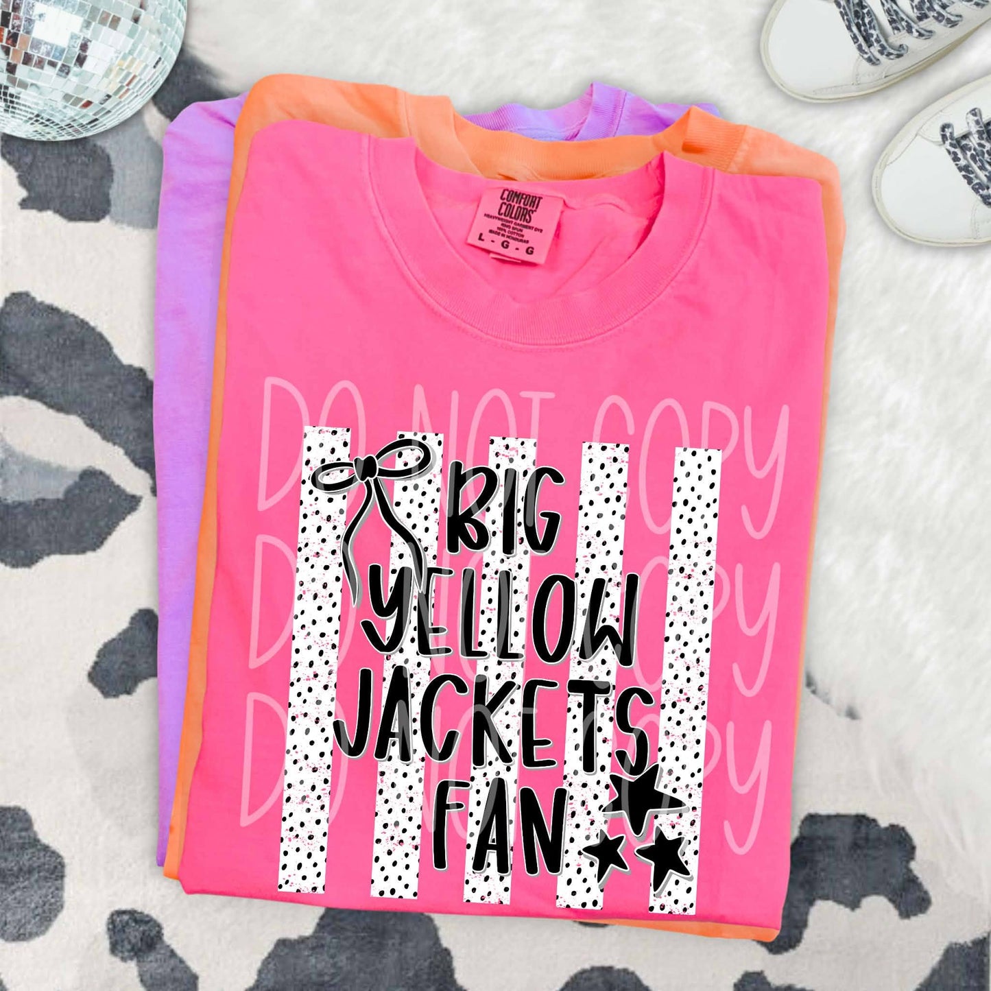 Dalmatian Dot Stripe Big Yellow Jackets Fan