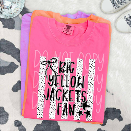 Dalmatian Dot Stripe Big Yellow Jackets Fan