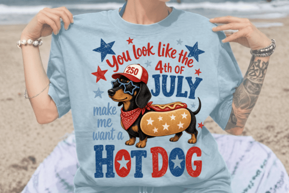 YOU LOOK LIKE - FUNNY 4th OF JULY DOG - Shirts - Hats - Ready to Press Transfers