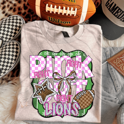FIGHT FIGHT FIGHT PINK OUT MASCOTS SCHOOL SPIRIT
