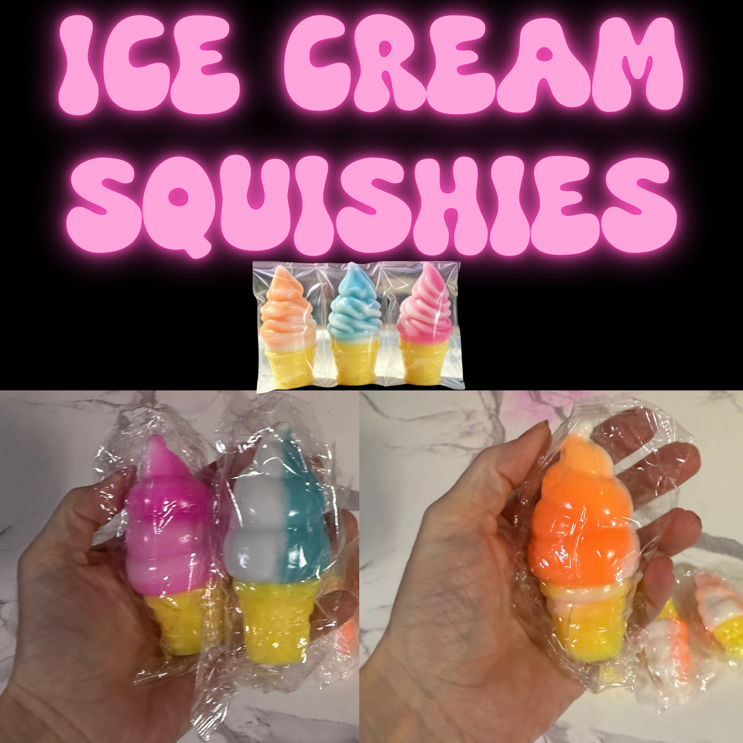 Ice Cream Cone Squishies mystery color
