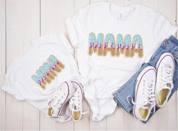 Ice Cream Sprinkle Drip - Family Mama Mini Nana Aunt Mimi Gigi