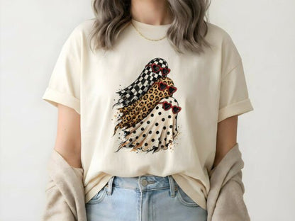 CHECKERED POLKA DOT LEOPARD GHOSTS