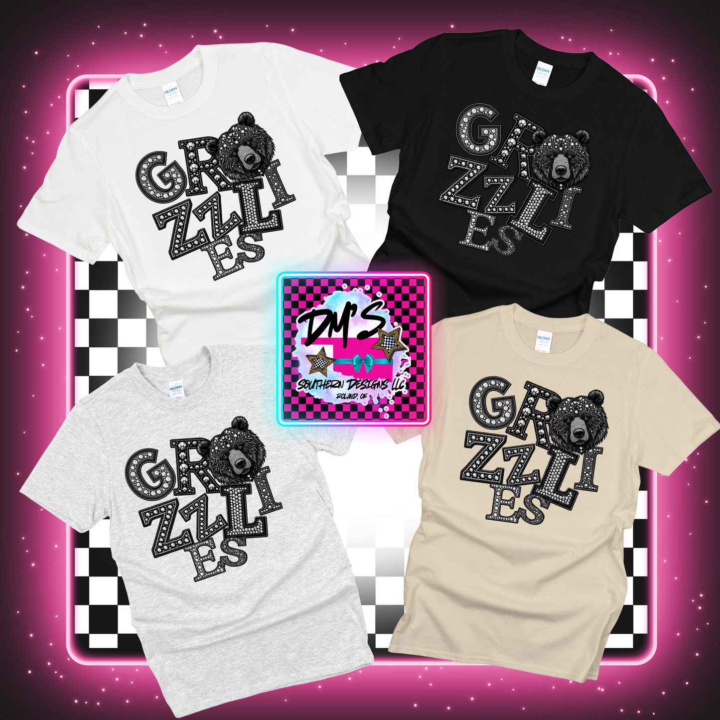 GRIZZLIES FAUX RHINESTONES