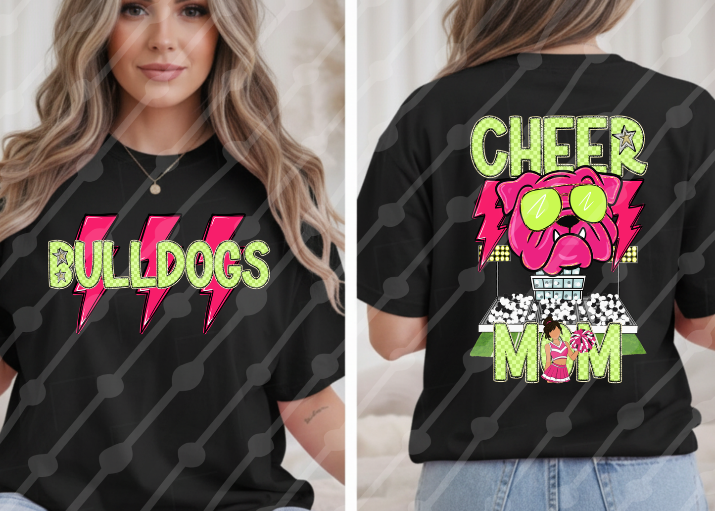 LIGHTNING CHEER MOM BULLDOGS MASCOT