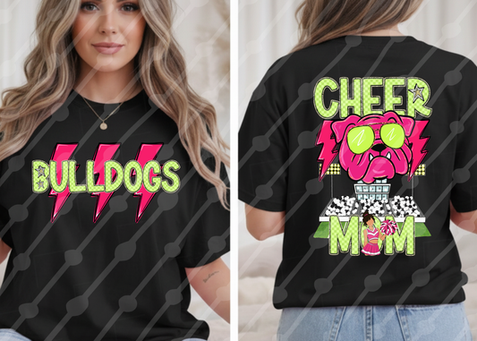 LIGHTNING CHEER MOM BULLDOGS MASCOT