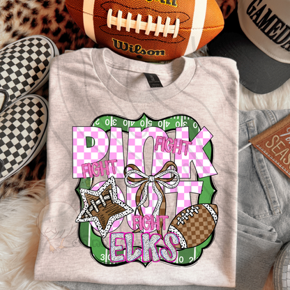 FIGHT FIGHT FIGHT PINK OUT MASCOTS SCHOOL SPIRIT