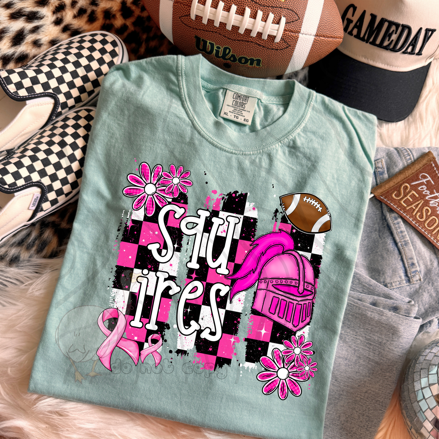PINK CHECKERED MASCOTS SCHOOL SPIRIT
