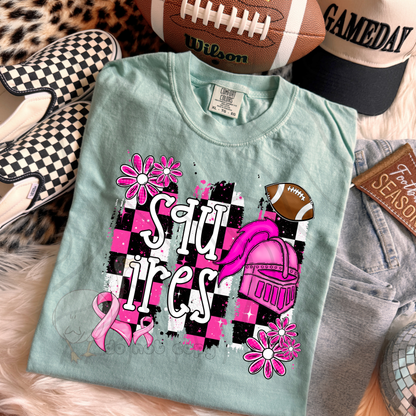 PINK CHECKERED MASCOTS SCHOOL SPIRIT