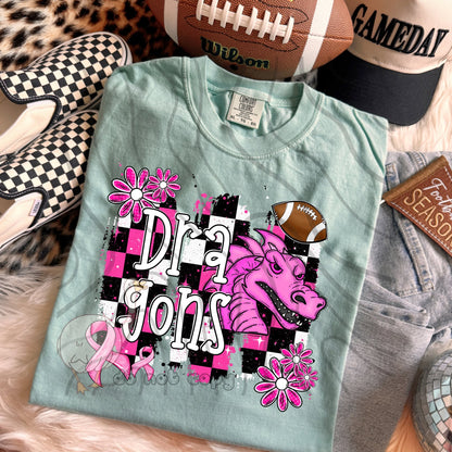 PINK CHECKERED MASCOTS SCHOOL SPIRIT