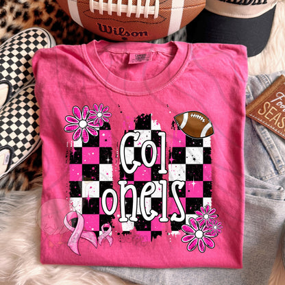 PINK CHECKERED MASCOTS SCHOOL SPIRIT
